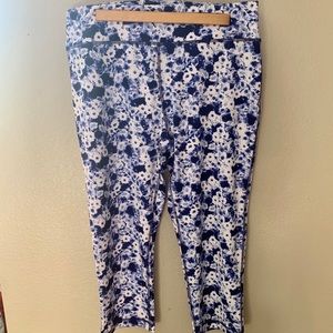 Blue Flowery Leggings